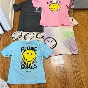 Smiley Graphic T-Shirts - Set of 5